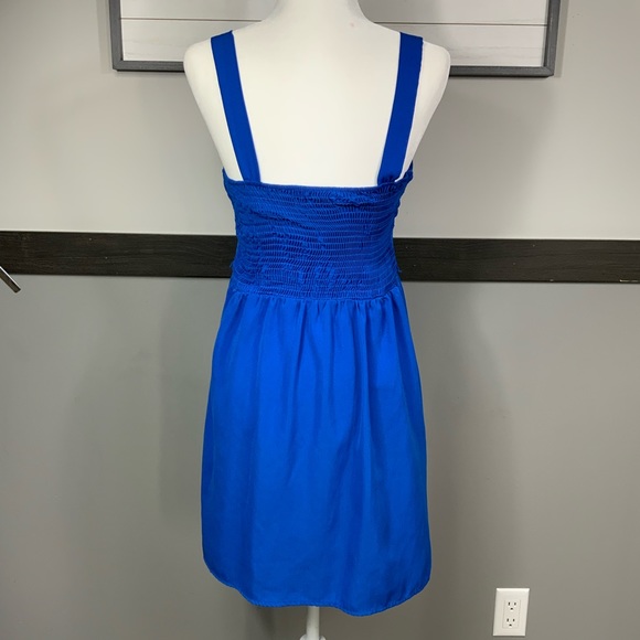 LOVE REIGN royal blue strap dress ruched bodice - Picture 2 of 13